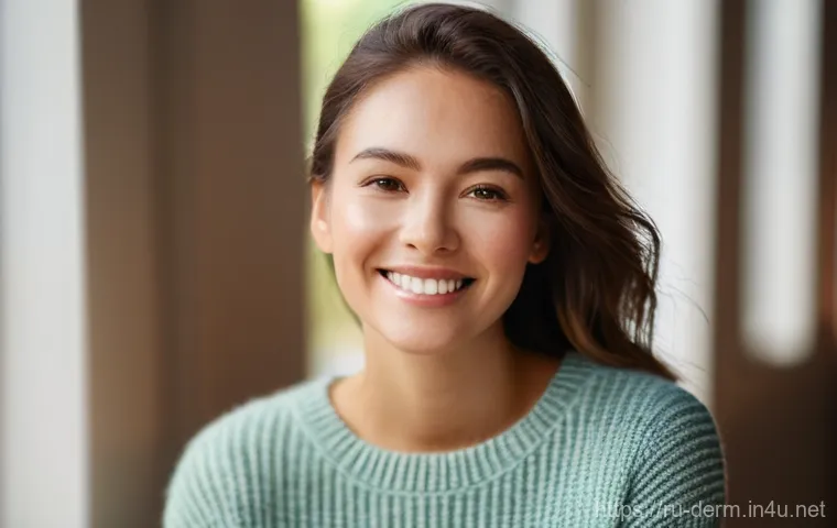 피부과 여드름 압출 효과 - **Prompt:** A close-up, sterile, and professional scene showing a cosmetologist's gloved hands metic...